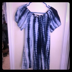 Blue tie-dye sundress